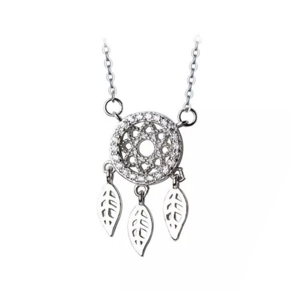 925 Sterling Silver Dream Catcher Pendant Necklace